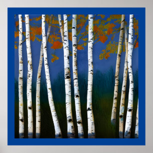 Beauful Autumn Birch Poster