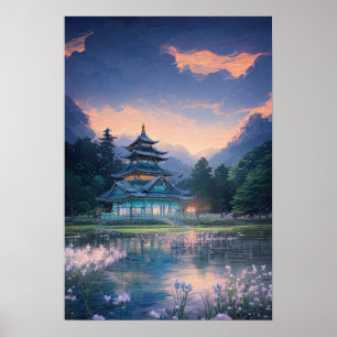 Beauful Azure Temple Poster