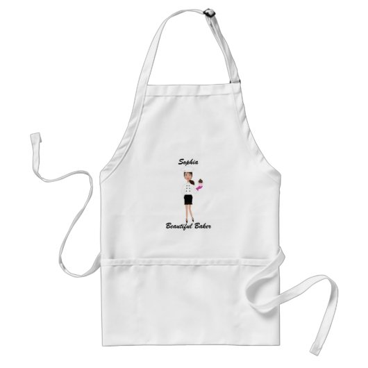 Beauful Baker Apron Brunette 3 Standaard Schort (Voorkant)
