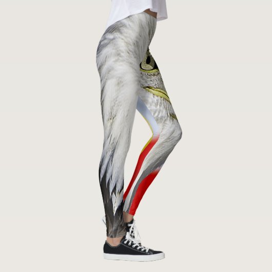 Beauful Bald Eagle head and a American flag 1 Leggings (Rechts)