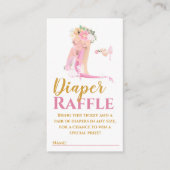 Beauful Ballerina Diaper Raffle Ticket Enclosur Informatiekaartje (Voorkant)