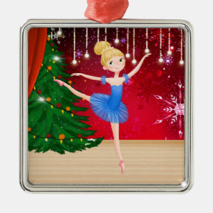 Beauful Ballerina Holiday Ballet Kerstmis Metalen Ornament