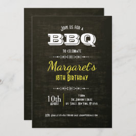 Beauful BBQ Birthday Party Invite Kaart