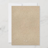 Beauful Beach Bridal Shower Invitation White Kaart (Achterkant)
