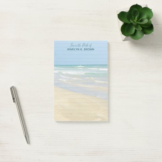 Beauful Beach Custom Seashore Lined Post-it® Notes (Kantoor)