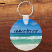Beauful Beach Custom Seaside Photography Sleutelhanger (Voorkant)