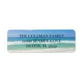 Beauful Beach Photo Florida Ocean Return Address Etiket (Voorkant)