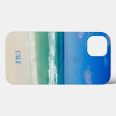 Beauful Beach Photo Monogram Ocean Waves Seaside Case-Mate iPhone Case (Achterkant (horizontaal))
