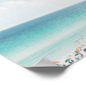 Beauful Beach Photography Cool Blue Ocean Skies Poster (Hoek)