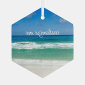 Beauful Beach Photography Custom Seaside Home Glas Ornament (Achterkant)