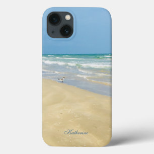 Beauful Beach Photography Sandpiper Monogram iPhone 13 Hoesje