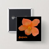 Beauful Begonia Button (Voorkant /achterkant)