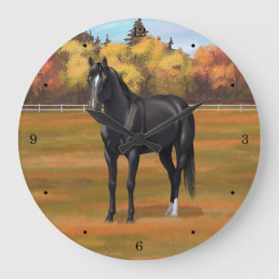 Beauful Black Quarter Horse Stallion Grote Klok