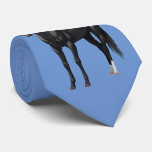 Beauful Black Quarter Horse Stallion Stropdas