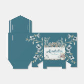 Beauful Blue Floral Tea Party Bedankdoosjes (Uitgevouwen)