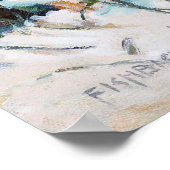 Beauful Blue Grey Winter Snow Scene Poster (Hoek)