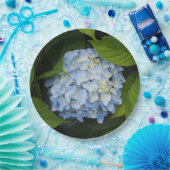 Beauful Blue Hydrangea Floral Foto Papieren Bordje (Feest)