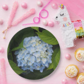 Beauful Blue Hydrangea Floral Foto Papieren Bordje (Feest)