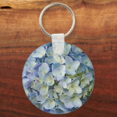 Beauful Blue Hydrangea Flowers Foto Sleutelhanger (Voorkant)