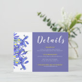 Beauful Blue Iris Floral Bouquet-informatie (Staand voorkant)