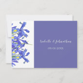 Beauful Blue Iris Floral Bouquet-informatie (Achterkant)
