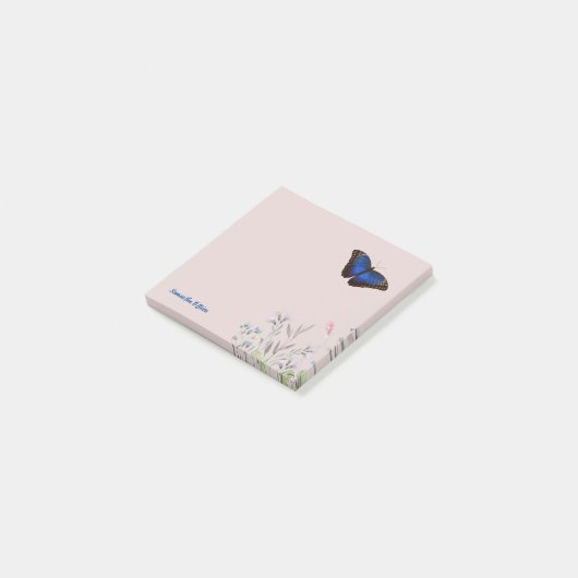 Beauful Blue Morpho Butterfly  Post-it® Notes (Schuin)