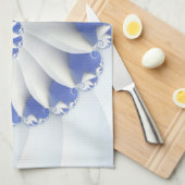 Beauful Blue & White Zee Shell Abstracte Art Theedoek (Quarter Fold)