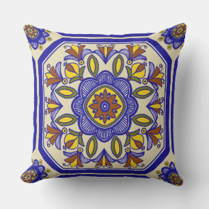 Beauful Boho Italiaanse Tegel buitenshuis Pillow Buitenkussen