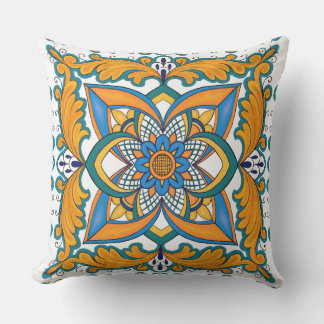 Beauful Boho Italiaanse Tegel buitenshuis Pillow Buitenkussen