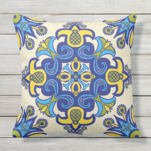 Beauful Boho Talavera Tile Buitenkussen