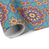 Beauful Boho Talavera Tile Cadeaupapier (Rol Hoek)