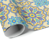 Beauful Boho Talavera Tile Cadeaupapier (Rol Hoek)