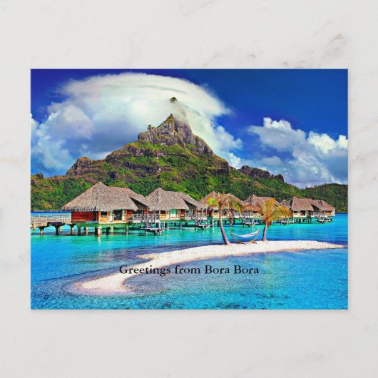 Beauful Bora Bora, Frans-Polynesië Briefkaart (Voorkant)