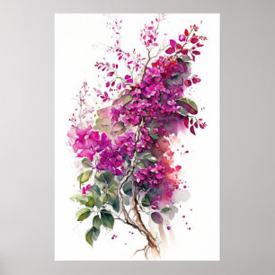 Beauful Bougainvillea-Waterverf Poster