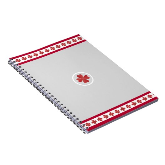 Beauful Burgundy Heart Pattern Notitieboek (Rechterzijde)