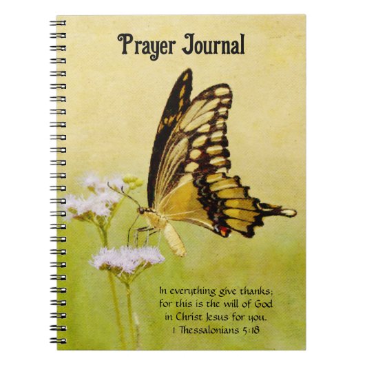 Beauful Butterfly Art Prayer Journal Notitieboek (Voorkant)