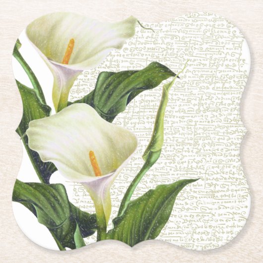 Beauful Calla Lilies Kartonnen Onderzetters (Voorkant)