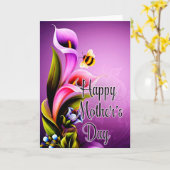 Beauful Calla Lily Flowers Moederdag Kaart (Gele Bloem)