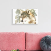Beauful Canvas Waterverf Wolf Afdruk (Insitu (Woonkamer))