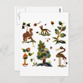 Beauful Castlemaine Jacobean Embroidery Briefkaart (Voorkant / Achterkant)