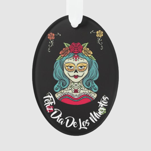 Beauful Catrina Feliz Día de Muertos Ornament (voorkant)