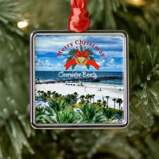 Beauful Clearwater Beach, Florida Metalen Ornament (Boom)