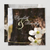 Beauful Dogwood Wedding Invitation Kaart (Voorkant / Achterkant)