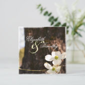 Beauful Dogwood Wedding Invitation Kaart (Staand voorkant)
