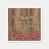 Beauful Dusty Roos Lily Flowers Servetten (Voorkant)