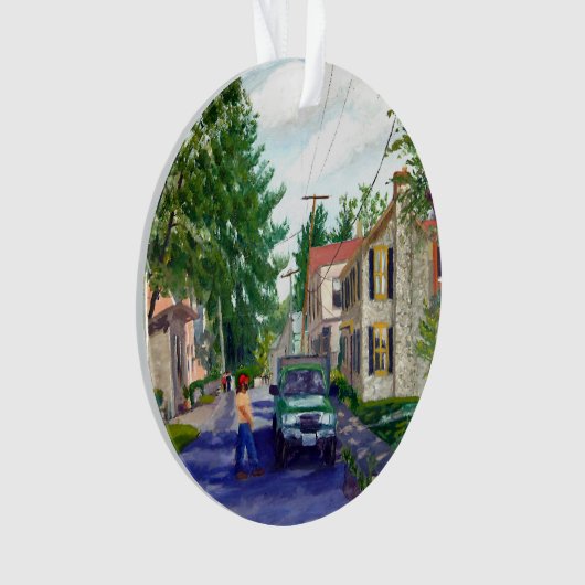 Beauful Elsah Illinois Street Scene Ornament (voorkant)
