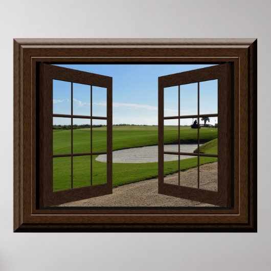 Beauful Fake Window Uitzicht Golf Course Poster (Voorkant)