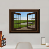 Beauful Fake Window Uitzicht Golf Course Poster