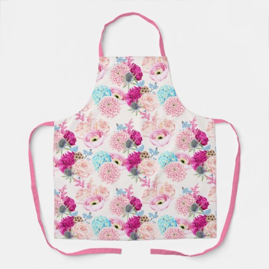 Beauful Floral Apron Schort (Voorkant)