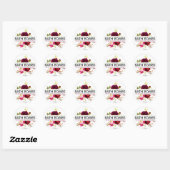 Beauful Floral Bath Bomb Ronde Sticker (Vel)